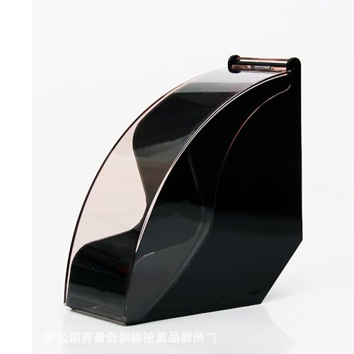 Coffee Filter Paper Holder with Dustproof Cover Coffee Filter Storage Container Filter Paper Box (Black for Cone Filter Paper)