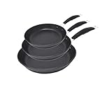 Amercook Juego 3 sartenes (20, 24 y 28 cm) Efecto Piedra y Pizarra. Apta para Todo Tipo de cocinas...