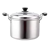 THEGA Suppentopf, 4 L, Suppentopf Aus Edelstahl Mit Deckel, Auslaufsicher, Für Induktionsherd Und Gasherd, Rostfrei, Großes Fassungsvermögen, Leicht Zu Reinigen