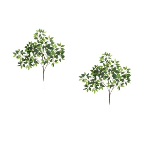 balacoo 2pcs Reptile Box Decor Lifelike Leaves Reptile Simulation Plants Fake Rattan 12in Safe Environment Fun Hiding Spots Ideal for Crabs