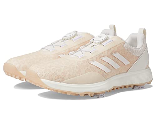 adidas Tênis de golfe feminino S2G Spikeless BOA 23, Giz branco/quartzo maravilha, 36