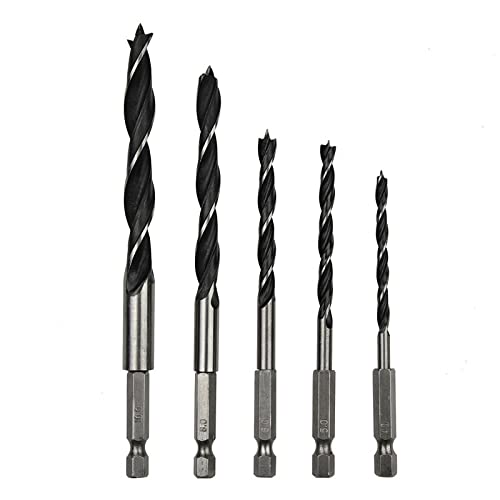 Set de 5 brocas de metal y madera 4mm a 10mm