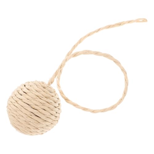 Happyyami Interactive Cat Toys Replacement Rope Ball with Bell for Cat Scratch Column Accessories Indoor Play and Rest Easy Installation