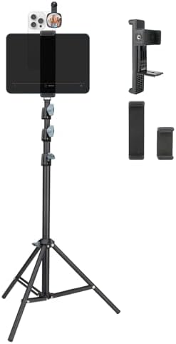 Large Screen Teleprompter Holder for Tablet & Phone with 70.8" Tr...