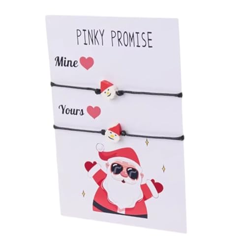 Tindo Freundschaftsarmbänder Weihnachten - Pärchen Armbandänder - Freundschaftsarmbänder set 2 Stück - Geschenk für Freunde, Pärchengeschenk - Geschenkidee Armband -...