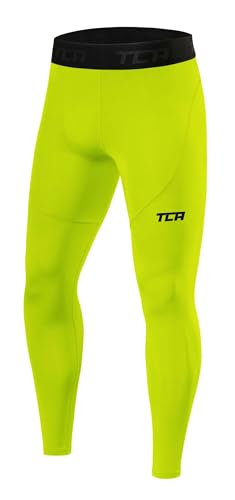 TCA Niños Resistencia Compresión Base Layer Thermal Tights/Leggings - Verde Brillante, 6-8 años