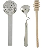Slant Collections Tea Accessories Gift Set, 3-Piece, Stainless Steel
