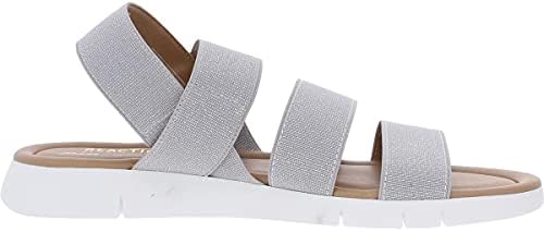 Kenneth Cole Reaction Women's Women's Sporty Sandal Flat, Silver, 8 | Image 1