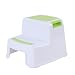 Produktbild Alexsix 2 Tritthocker Kleinkind Kinder Stuhl Toilette Töpfchen Training rutschfest für Badezimmer Küche - Grün
