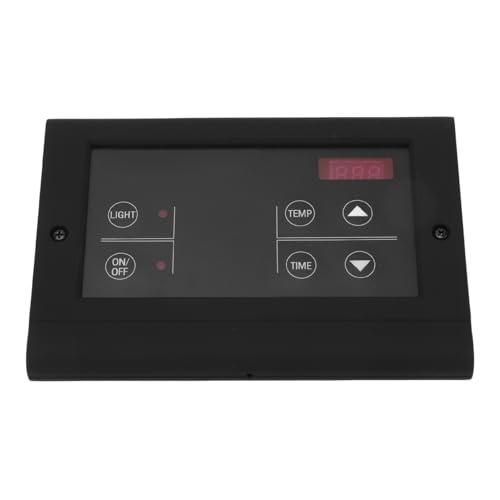 ZJchao Sauna Temperature Controller, 35-110℃ Temperature Control Range Sauna Room Temperature Controller ABS Wet Steam Generator for Household Wall Mount Digital Sauna (Black)
