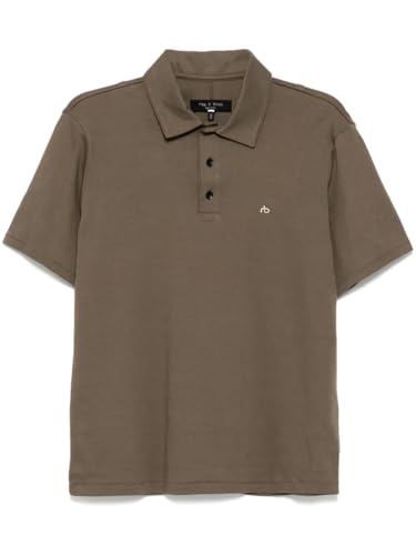 rag & bone Men's Pure Pima Solid Cotton Polo Short Sleeve T-Shirt