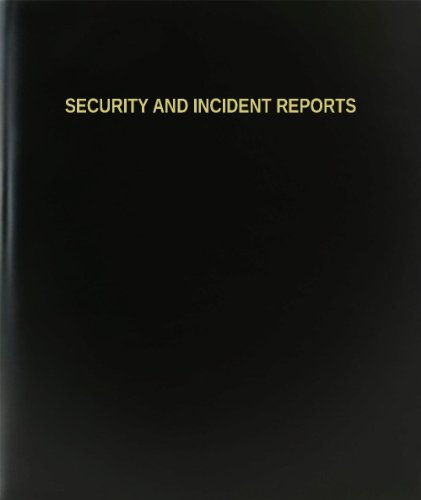 BookFactory Security and Incident Reports Log Book/Journal/Logbook, Black Hardbound (XLog-120-7CS-A-L-Black(Security and Incident Reports Log Book))