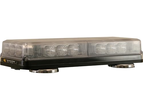 Image of Buyers Products 8891092 16.5 inch Rectangular Mini Light Bar, Amber /Clear, 18 LEDs, 19 Flash Patterns, 15' Length with On /Off Switch, Warning Lights for Trucks & Trailers