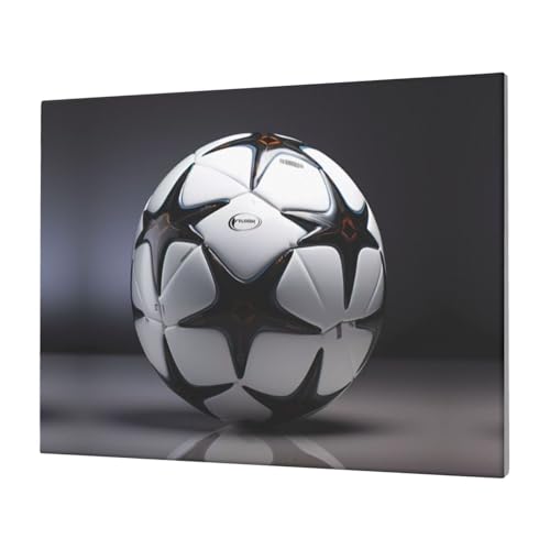Peinture football noir et blanc idée cadeau originale pour mariage et famille