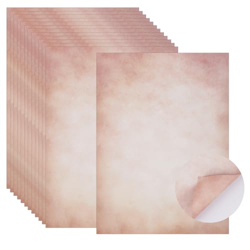 50 Blatt Urkundenpapier,Vintage Briefpapier A4,Urkundenpapier A4 Bedruckbar Beidseitig,Schriftrolle Papyrus Papier,100g/qm Mittelalterliches Briefpapier für Vintage-Einladungen und Briefe