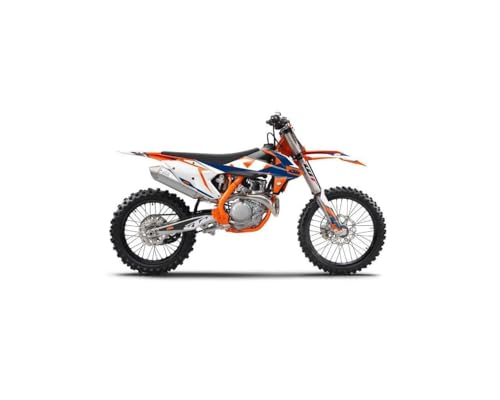 Kit déco moto cross Gravity KTM 450 SXF bleu anti-rayures pour plastique abîmé