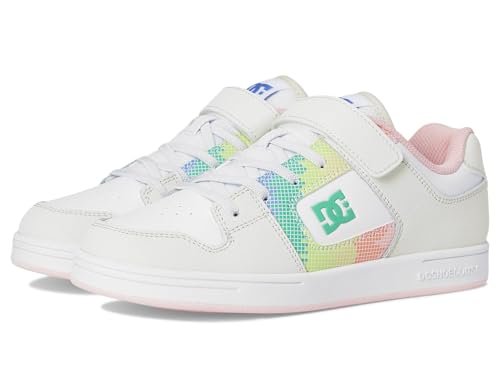 DC Manteca 4 V (Little Big Kid) Skate Shoe, White/Pink/Multi, 4.5 US Unisex