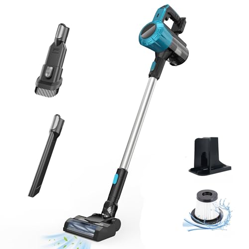 Bohemen 2025 Nueva actualización de aspiradora con batería con boquilla para pelo de animales, anti pelo, aspiradora inalámbrica 3 en 1 con 99,9 % de potencia de filtro, para alfombras de suelos duros