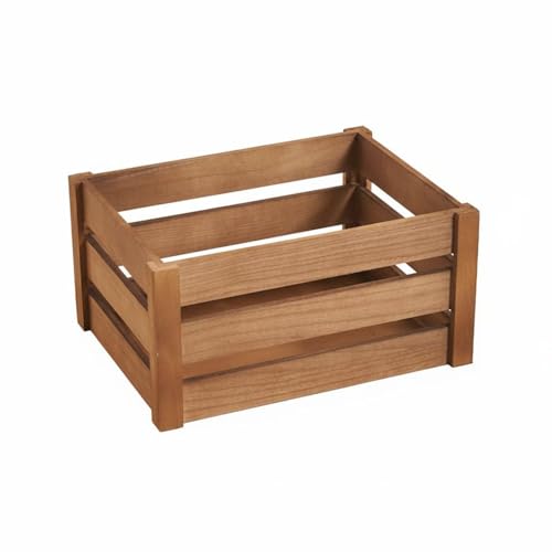 Chosertory Children Storage Bin Caja Organizadora de Madera con Diseño Contemporáneo Ventilado Reutilizable Adecuada para Almacenamiento de Juguetes Libros Hogar Balcón Jardín, Marrón, 40 30 20
