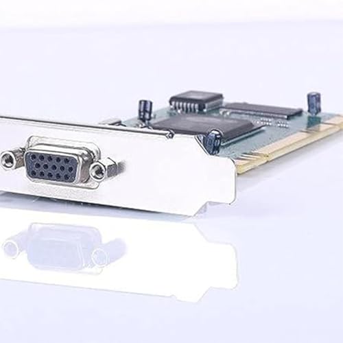 Image of PremiumAV PCI VGA Graphics Card - Legacy Video Display Adapter with VGA Output for Desktop PC - High-Resolution PCI Interface for Dual Monitor Support & Basic Display Applications