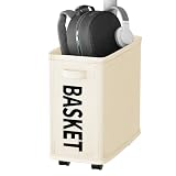 Aufbewahrungswagen für unter dem Schreibtisch | Korb mit Griff zum Sparen | Wagen Organizer unter dem Schreibtisch, für Küche Schlafzimmer Wohnzimmer Büro Bücher Kleidung Spielzeug S