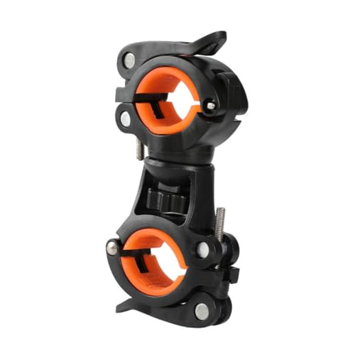 MUSISALY 1Pc Flashlight Bracket for Bicycles Durable Orange Flashlight Holder with Easy Installation Shockproof Design for Night Riding and Cycling Accessories