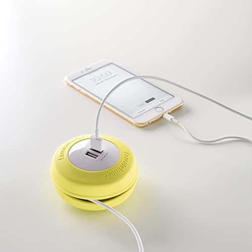 Enrollable con 2 USB para cargar el móvil cómodamente gracias a su cable flexible de 2m 8