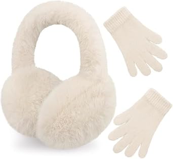 YSense Ear Muffs for Winter Women Ear Warmers Gloves Set