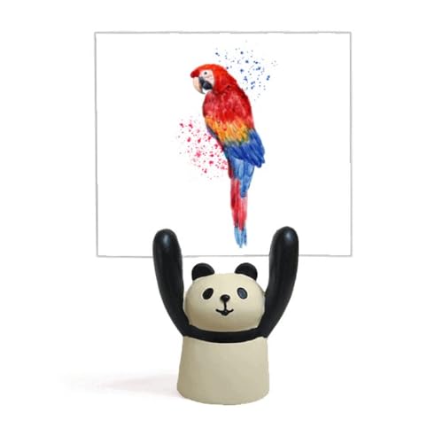 Porte-mémo perroquet rouge pince-notes original oiseau exotique deco