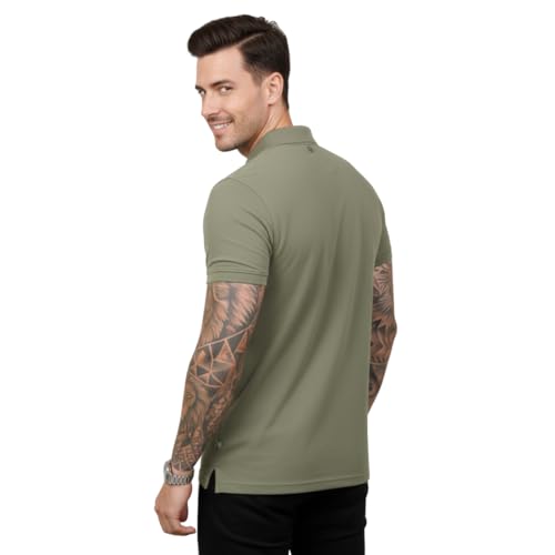 Image of SIDE UP Polo T Shirt for Man with Pocket, Polo T Shirts for Men, Summer Shirt with Collar, Half Sleeve, Cotton Blend, Light Weight, Comfotable Fit (Pack of 1) M to 3XL