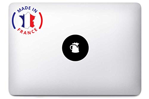 Anakiss Stickers pour Macbook Pro Air Verre à bière Beer Mug Noir Autocollant