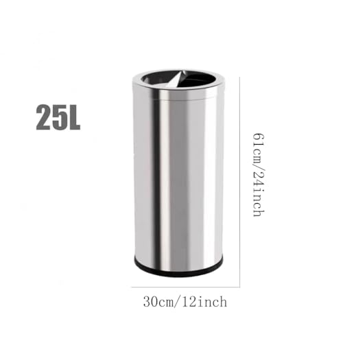 Caneca de basura de acero inoxidable 30x30x61 cm miniatura 4