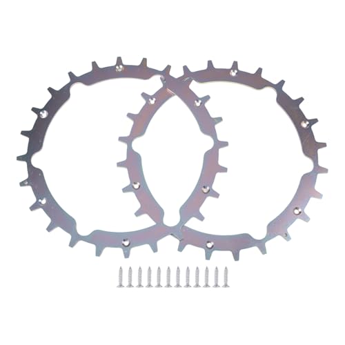 Lagomloot Ruedas antideslizantes para cortacésped robótico, picos de tracción de metal para robot de jardín TLWG-01, kit de repuesto plateado de 212 mm (paquete de 2)