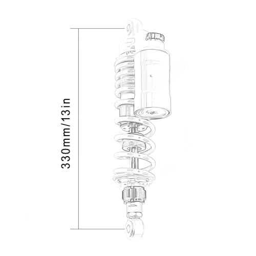 Amortisseur arrière universel 330 mm avec suspension robuste - 4