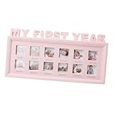 Cadre photo de 12 mois : le cadre photo contient 12 photos, une pour chaque mois de la première année, cadre photo