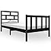 vidaXL Rama łóżka, czarna, lita sosna, 90x190 cm, 3FT, pojedyncza