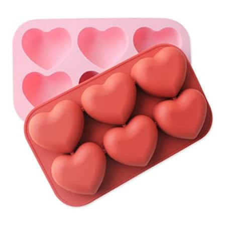 2pcs Chocolate molds silicone heart shape small heart shaped silicon moulds 1.77inch Heart Ice Cubes Trays Candy Molds