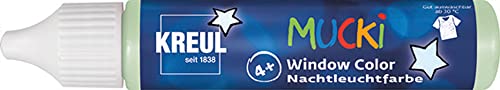 KREUL 24436 - Pintura para ventana amarillo brilla en la oscuridad 29ml.MUCKI