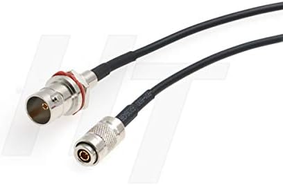 HangTon Camera Monitor Mini SDI to SDI 3G Coaxial Cable for Blackmagic RG174/U 75 ohm (30cm, DIN 1.0/2.3 to Female BNC)