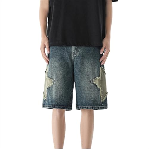 Short en denim bleu à imprimé gothique aux finitions soignées - 3