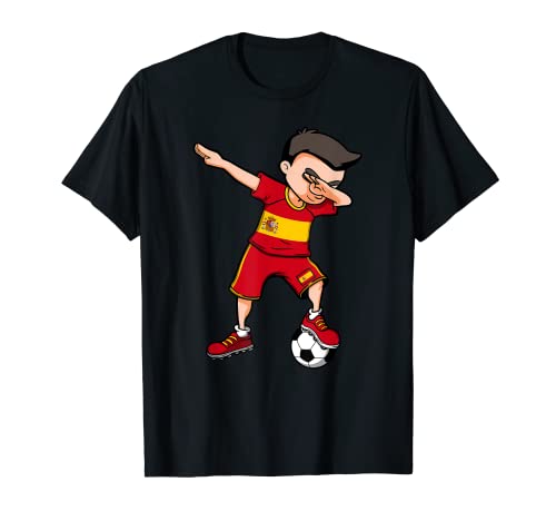 Dabbing Soccer Boy - Spagna Jersey tifosi di calcio spagnolo Maglietta
