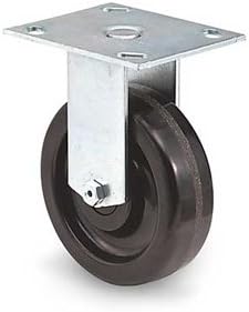 E.R. Wagner Caster, Industrial, Large Plate, Med. Duty, Rigid, Type-Phenolic, Cap.=450 lbs. (1 Each)