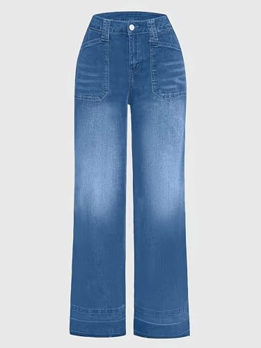 Women's Classic Jean Wide Leg Long Jeans Affordable Denim Pants2