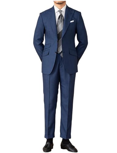 Men's Suit Dinner Party Tuxedos Two Buttons Jacket Pants Peak Lapel Formal Wear Outfit