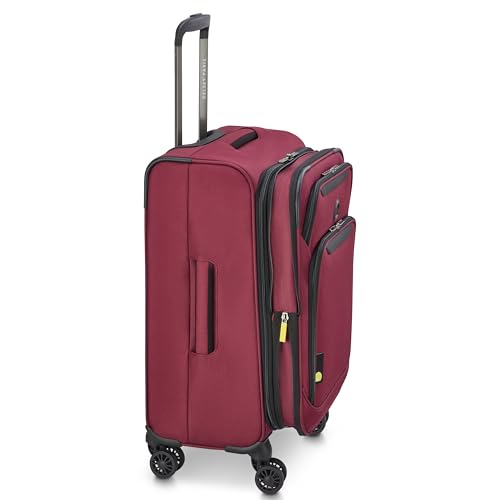 Image of DELSEY PARIS Sky Max 3.0 Carry-On 21 Inch, Lightweight Softside Expandable Luggage, Spinner Wheels, Soft Touch Handle, Burgundy