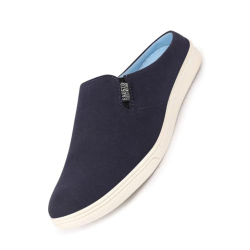 Image of FAUSTO Men's Casual Back Open Canvas Stylish Slip On Shoes (6-13 UK)