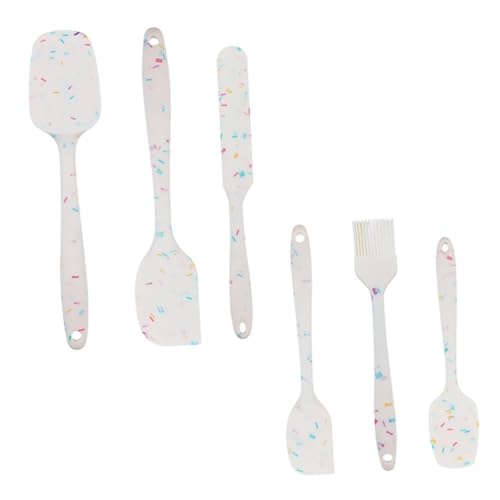 Alipis Ensemble De 6 Spatules De Cuisine En Silicone - Grattoirs Et Spatules À Beurre Antiadhésifs Et Polyvalents - Design Raffiné Facile À Nettoyer