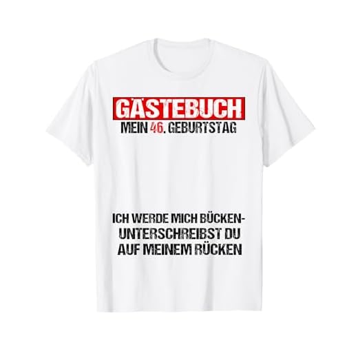 Libro de visitas de 46 cumpleaños, hombre, mujer, divertido, 46 cumpleaños, decoración Camiseta
