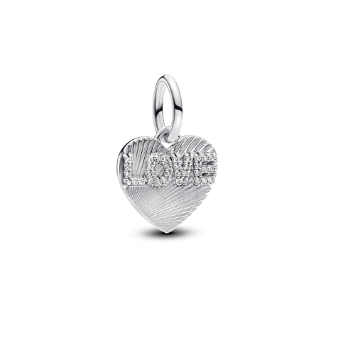 PANDORA Moments 793604C01 – Ciondolo in argento sterling con zirconi, compatibile Moments e ME Braccialetti, Silber, Argento sterling, Zirconia cubica