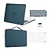 MOSISO Funda Compatible con MacBook Pro 14 Pulgadas 2021 A2442 con M1 Pro/M1 MAX ID táctil,Plástico Carcasa Rígida&Maletin Portatil&Pantalla Protector&Teclado Cubierta&Webcam Cubierta,Trullo Profundo
